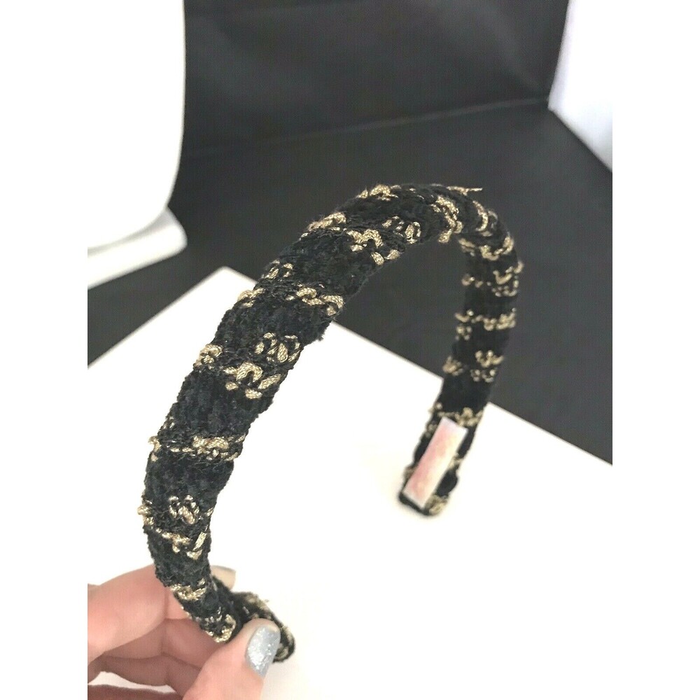 Kirks Folly Statement Headband Early Collector's Piece Black and Gold - 9N